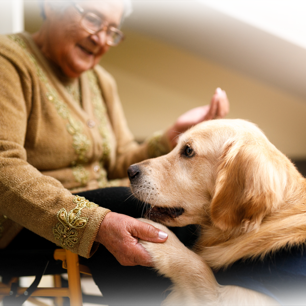 Senior with Pet Companion